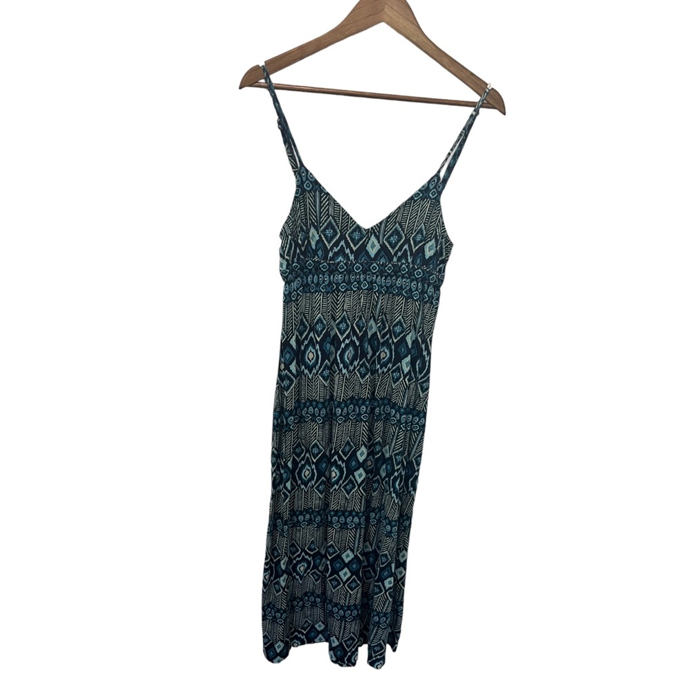 LUCKY BRAND BLUE BOHO PRINT MAXI SUNDRESS SIZE SMALL